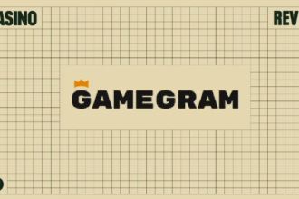 Gamegram casino review showing crypto casino interface with slots and live dealer games on desktop screen
