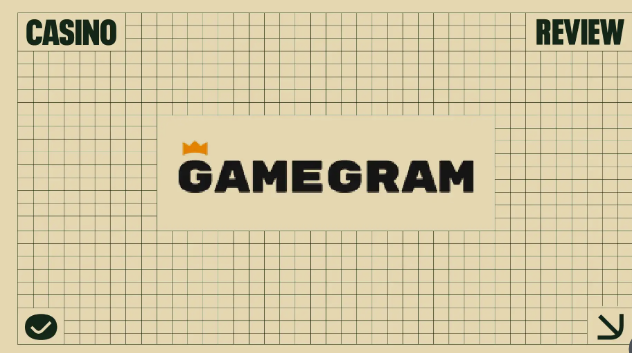 Gamegram casino review showing crypto casino interface with slots and live dealer games on desktop screen