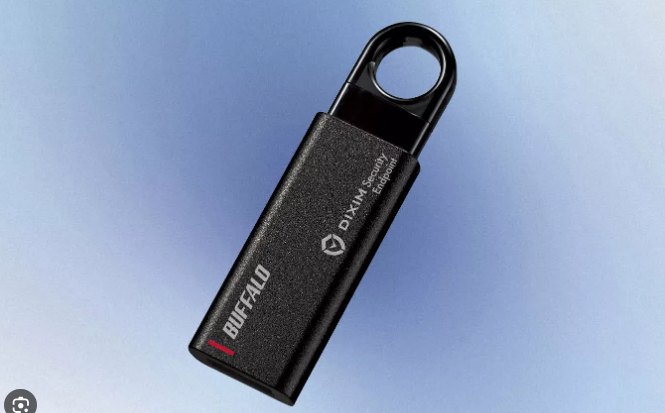 Buffalo RUF3-KEV USB flash drive with built-in antivirus and DiXiM Security Endpoint protection