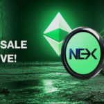 Illustration explaining what Nexchain AI is, showing an AI-powered blockchain network, NEX token, and smart contract icons