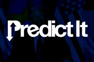 Illustration of a predictit calculator showing share price, fee deductions, and net profit for a political prediction market trade